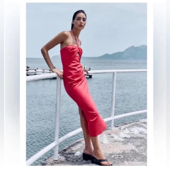 Zara Dresses & Skirts - Zara Strapless Red Dress